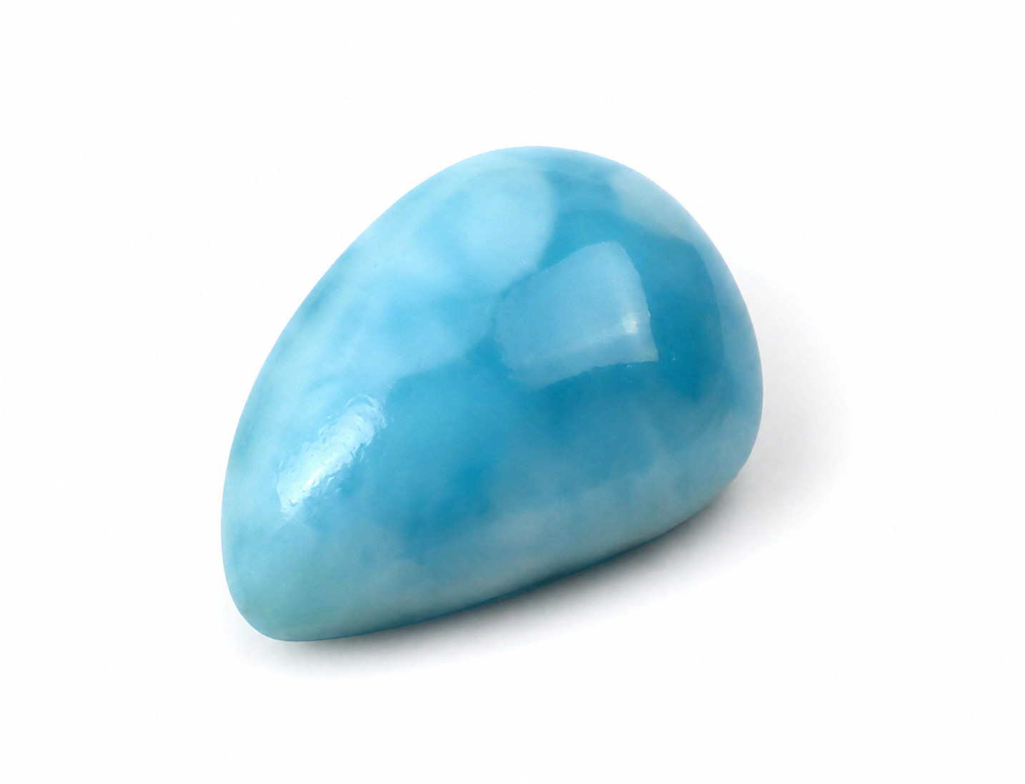 Prettily Natural Deep Blue Larimar Teardrop Cabochon 13mm