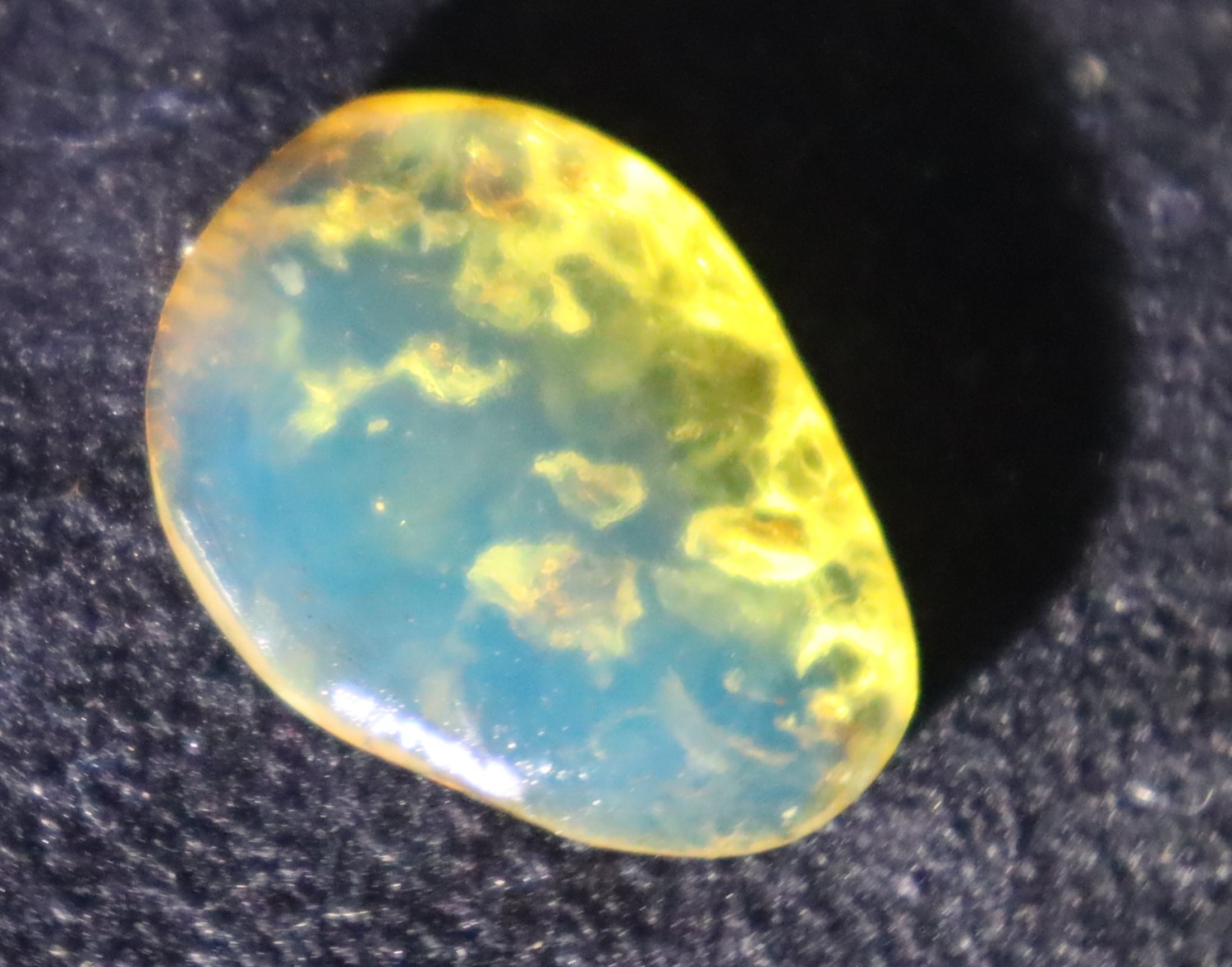 Lovely Natural Clear Sky Blue Amber Cabochon polished stone  24mm
