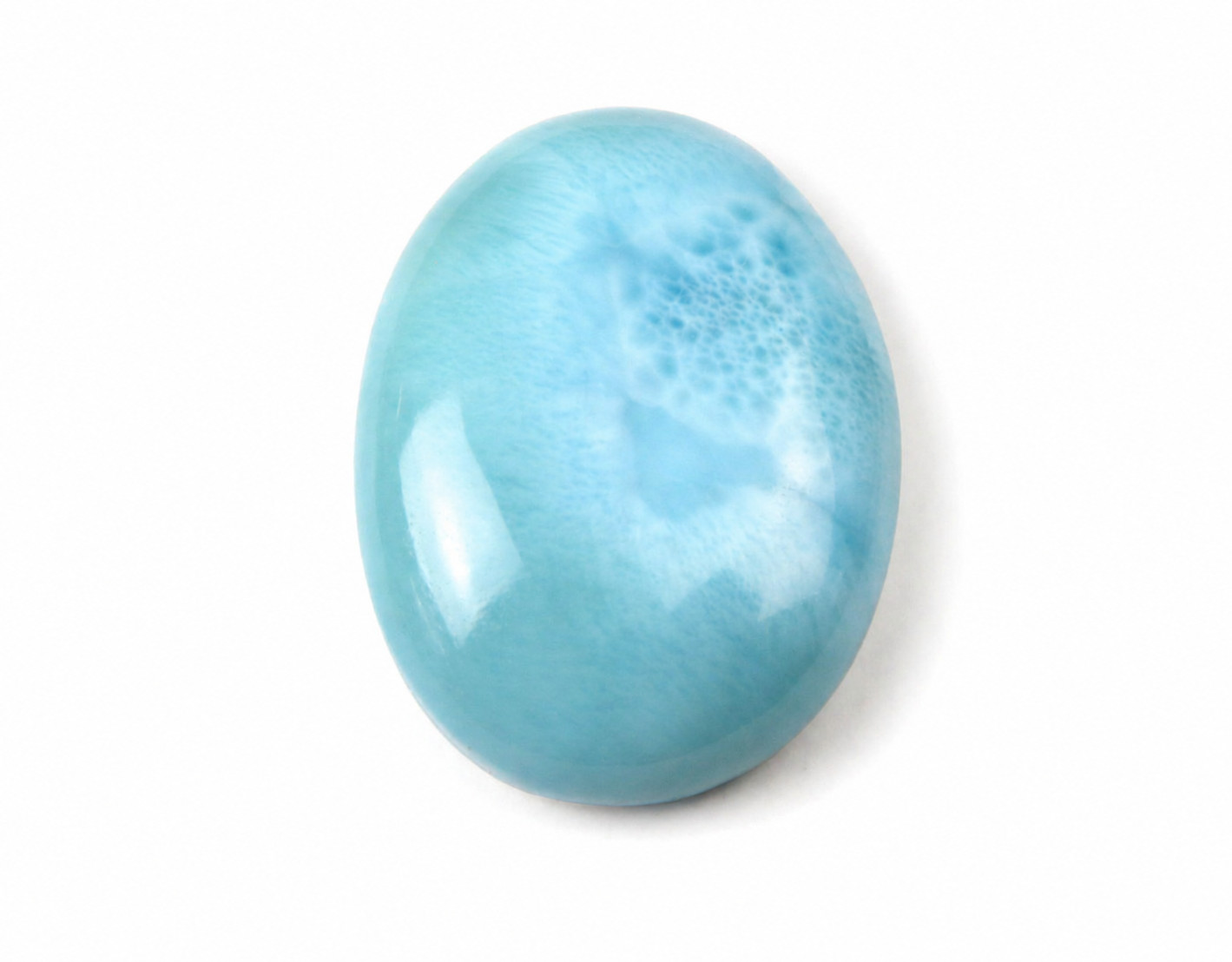 Excellent Natural Ocean Blue Larimar Oval Cabochon 30mm