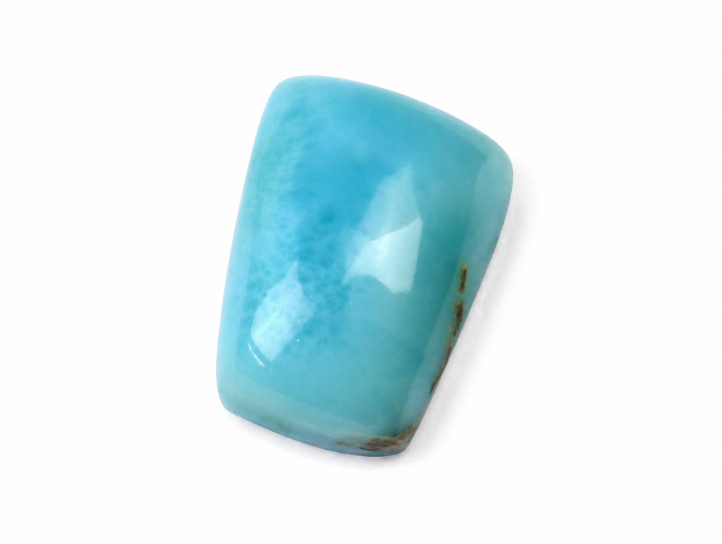 Charming Design Natural Ocean Blue Larimar freeform trapezoid Cabochon 14mm