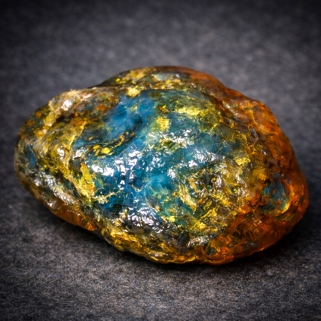 Impressive Natural Dominican Clear Light Blue Amber Rough Specimen 67mm 48.9g