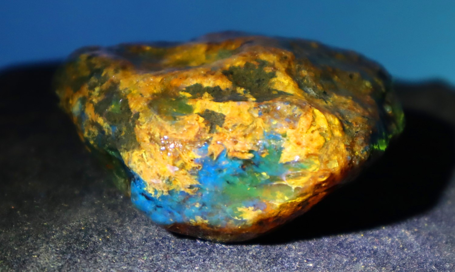 Exquisite Natural Dominican Translucent Green Blue Amber Rough Specimen 60mm 38g
