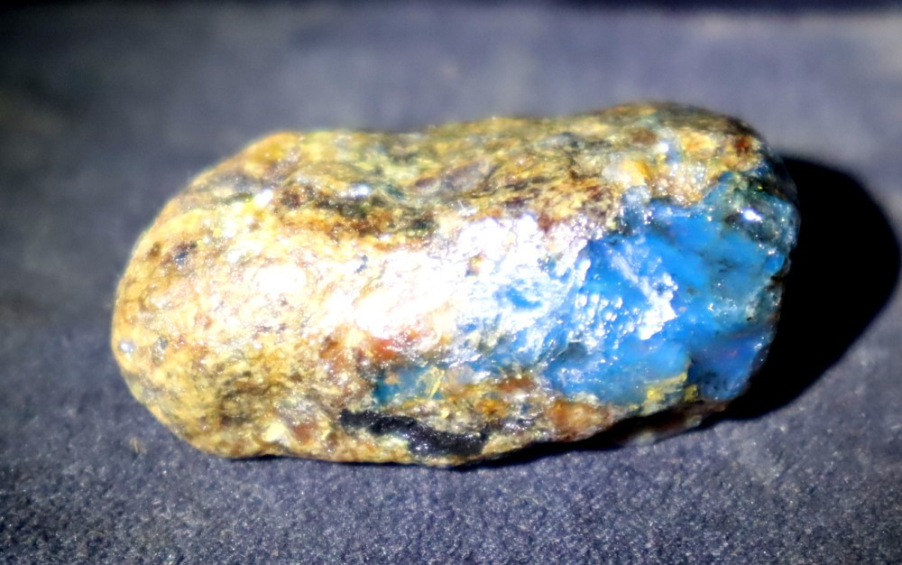 Exquisite Natural Dominican Translucent Deep Blue Amber Rough Specimen 42mm 12.8
