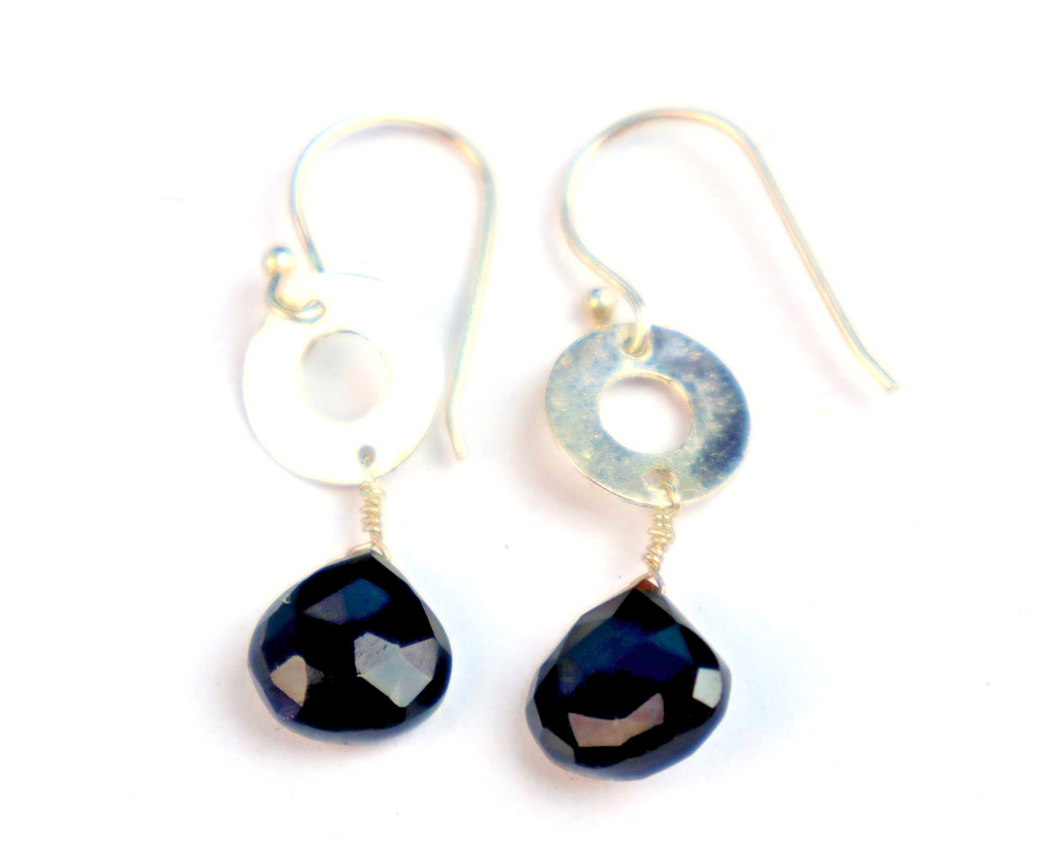 Beautiful Dark Amethyst .925 Sterling Silver Earrings 41.0mm