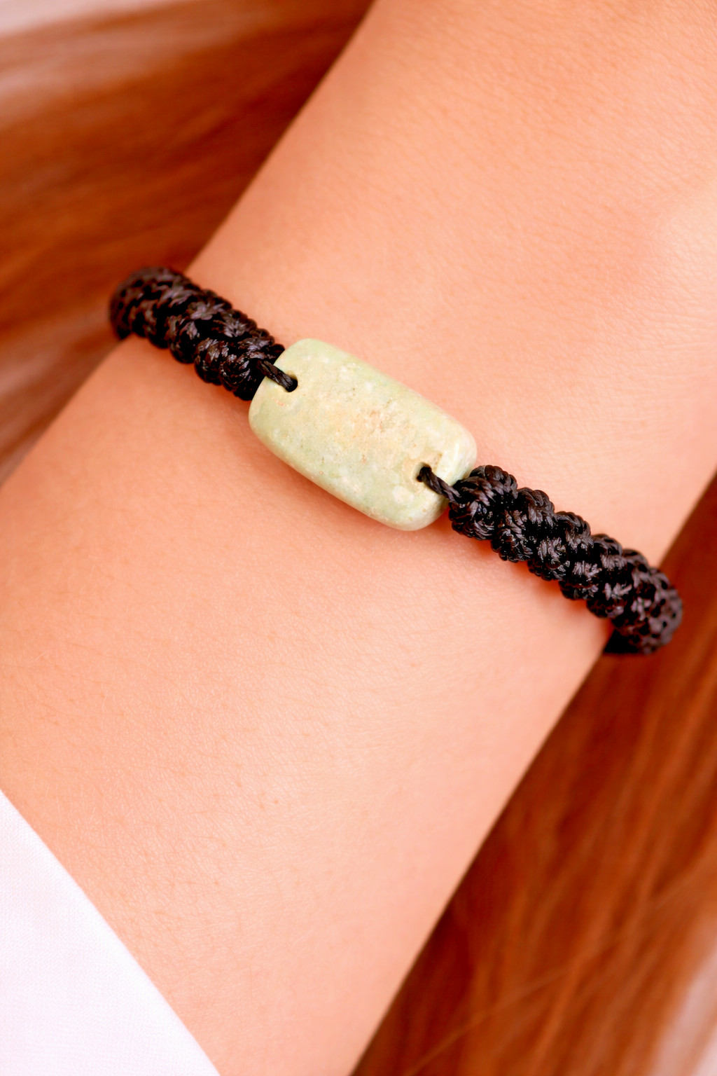 Rarest Natural Larimar (27mm) Bracelet Wristband adjustable Macrame cord