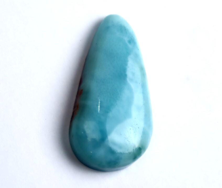 Charming Design Natural Sky Blue Larimar Pendant Cabochon 38mm