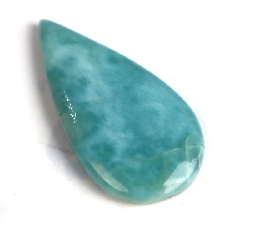 Impressive Natural Dominican Ocean Blue Larimar Polished Stone Cabochon 47mm
