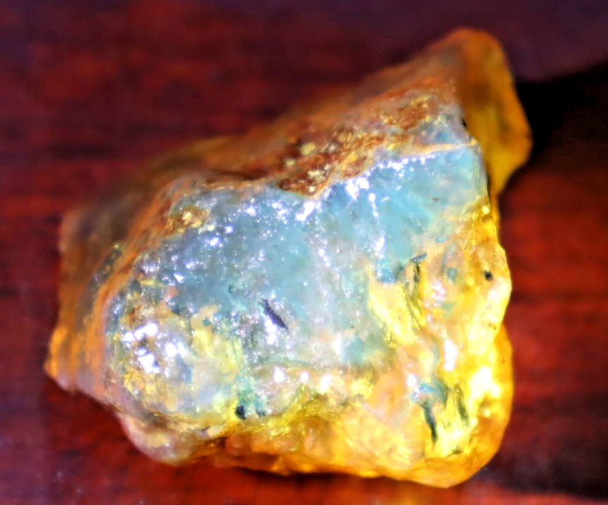 Natural Dominican Crystal Clear Light Blue Amber Rough Specimen 48mm 20.1g